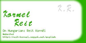 kornel reit business card